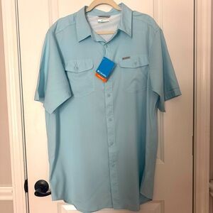 Columbia Utilizer II Men's Light Aqua Blue Short Sleeve Shirt NWT